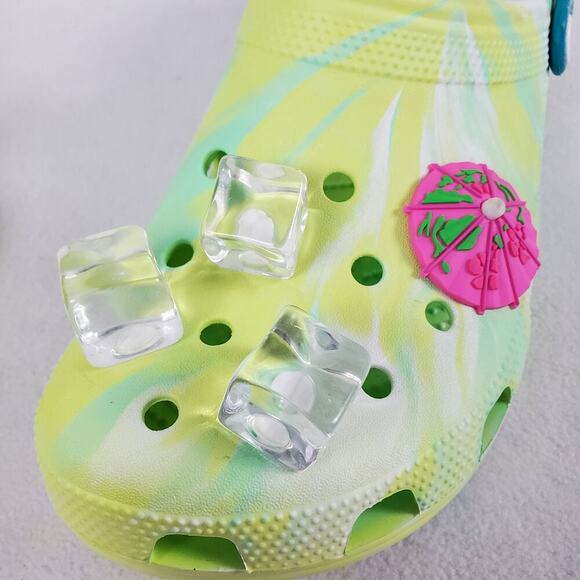 Crocs Margaritaville Clogs M10 / W12 Green Yellow Jibbitz Jimmy Buffett Slip On - Picture 4 of 14